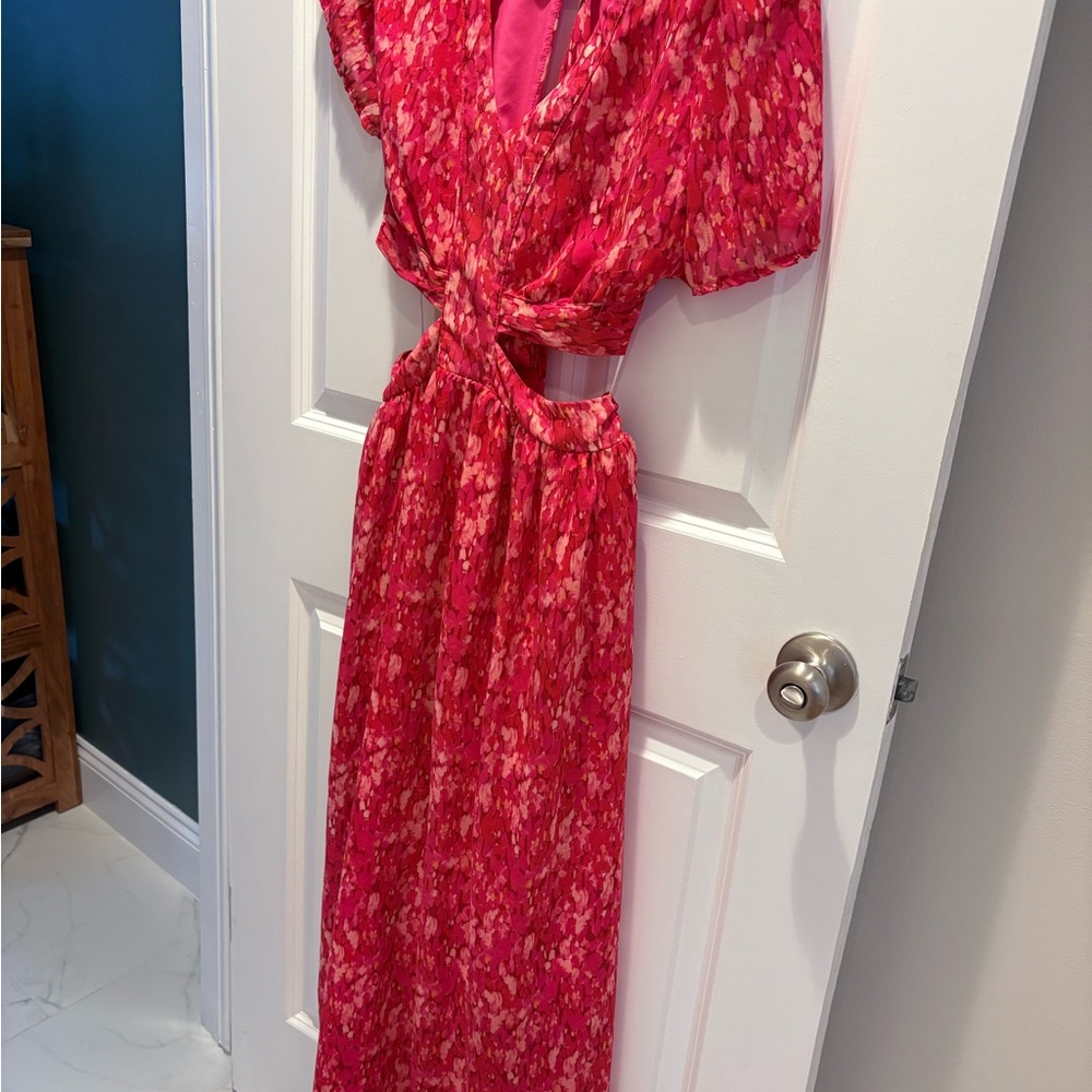 Lily Rose Pink Floral Maxi Dress